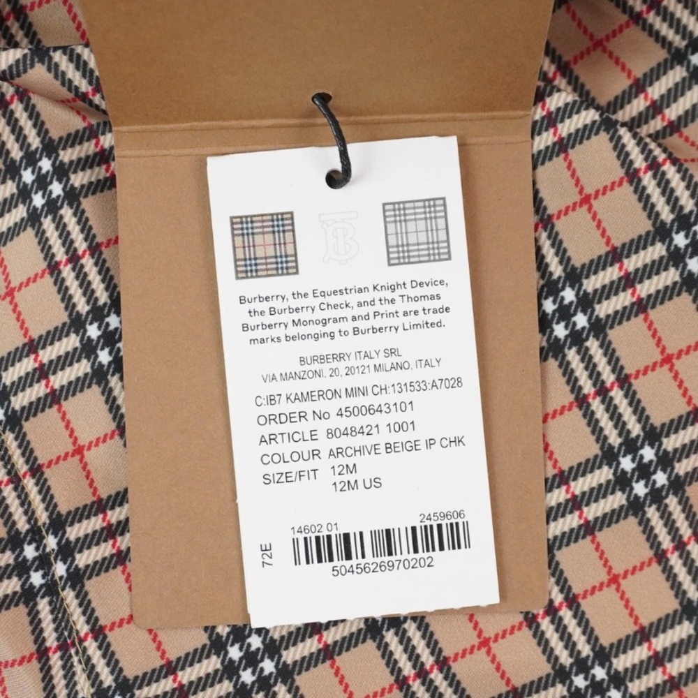 NWT [Burberry] Authentic Luxury Plaid Swim Trunks Swimsuit Youth Toddler Sz 12M - Picture 5 of 7